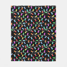 Christmas Lights Pattern Fleece Deken