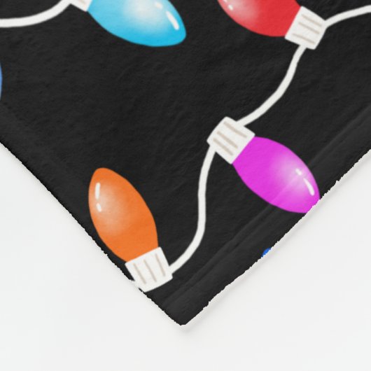 Christmas Lights Pattern Fleece Deken (Hoek)