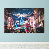 CHRISTMAS LIGHTS - REGENT STREET, LONDEN, VK CANVAS AFDRUK (Insitu (Houten vloer))