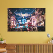 CHRISTMAS LIGHTS - REGENT STREET, LONDEN, VK CANVAS AFDRUK (Insitu (Woonkamer))
