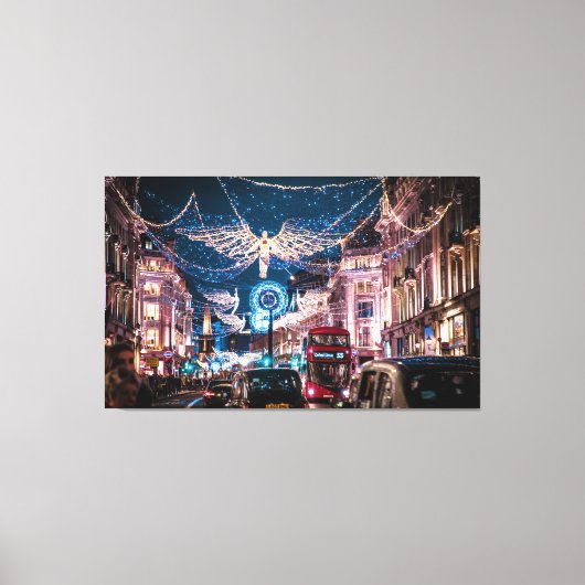 CHRISTMAS LIGHTS - REGENT STREET, LONDEN, VK CANVAS AFDRUK (Voorkant)