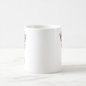 Christmas Lights Reindeer Santa Hat Cute Xmas Paja Koffiemok (Center)