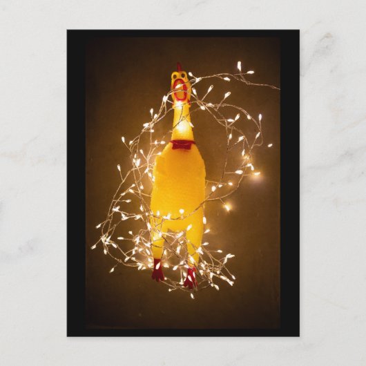 Christmas Lights Rubber Chicken Briefkaart (Voorkant)
