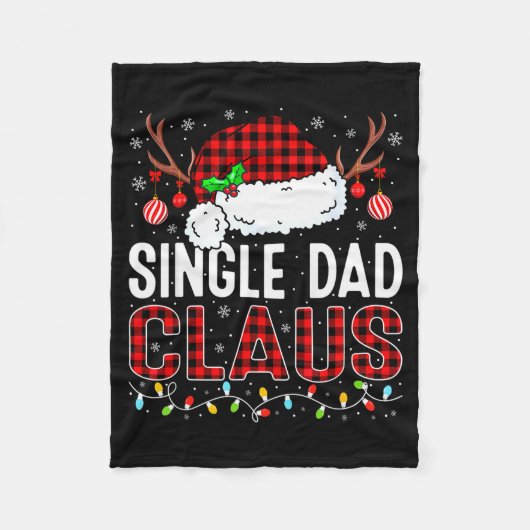 Christmas Lights Single Dad Claus Family Matching  Fleece Deken (Voorkant)