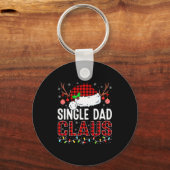Christmas Lights Single Dad Claus Family Matching Sleutelhanger (Voorkant)