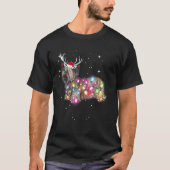Christmas Lights Skye Terrier Dog  T-shirt (Voorkant)