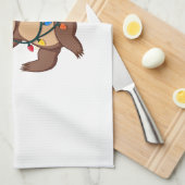 Christmas Lights Sloth Wearing Xmas Hat - Sloth Lo Theedoek (Quarter Fold)