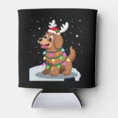 Christmas Lights Soft Coated Wheaten Terrier Dog T Blikjeskoeler (Voorkant)