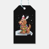 Christmas Lights Soft Coated Wheaten Terrier Dog T Cadeaulabel (Voorkant)