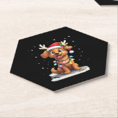 Christmas Lights Soft Coated Wheaten Terrier Dog T Kartonnen Onderzetters (Schuin)