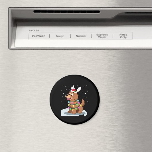 Christmas Lights Soft Coated Wheaten Terrier Dog T Magneet (Insitu (Vaatwasser))