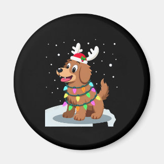 Christmas Lights Soft Coated Wheaten Terrier Dog T Magneet