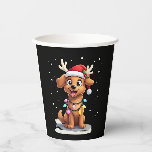 Christmas Lights Soft Coated Wheaten Terrier Dog T Papieren Bekers (Voorkant)