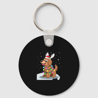 Christmas Lights Soft Coated Wheaten Terrier Dog T Sleutelhanger