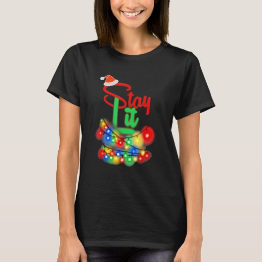 Christmas Lights Stay Lit Holiday Gear T-shirt (Voorkant)