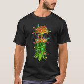 Christmas Lights Upside Down Pineapple Swinger Xma T-shirt (Voorkant)