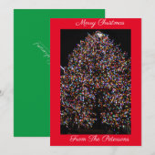 CHRISTMAS LIGHTT OP DE ROCK CUSTOM MERRY XMAS FEESTDAGENKAART (Voorkant / Achterkant)