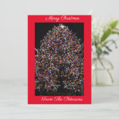 CHRISTMAS LIGHTT OP DE ROCK CUSTOM MERRY XMAS FEESTDAGENKAART (Staand voorkant)