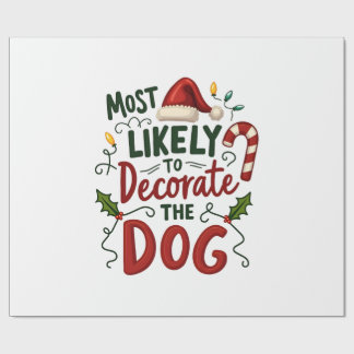 Christmas Likely Decorate Dog Xmas Family 2 Cadeaupapier