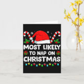 Christmas Likely Nap On Christmas Family Xmas Paja Kaart (Gele Bloem)