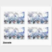 Christmas Line Dance Rechthoekige Sticker (Vel)