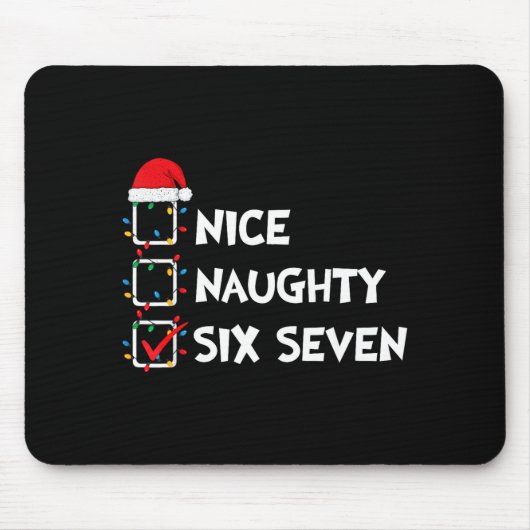 Christmas List Nice Naughty Six Seven Meme 67 6 7  Muismat (Voorkant)