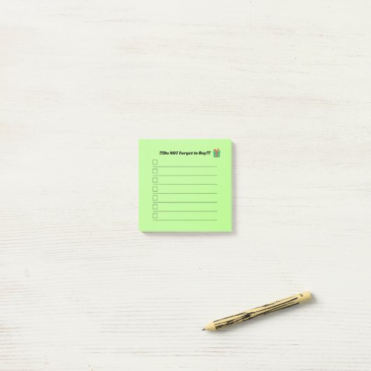 Christmas List Post It Notes  (Op bureau)