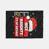 Christmas List Santa Claus Nice Naughty It's My Bi Fleece Deken (Voorkant (Horizontaal))