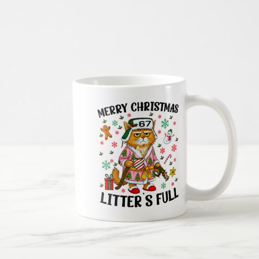 Christmas Litter’s Full 67 Xmas Funny Kitty Gift C Koffiemok (Rechts)