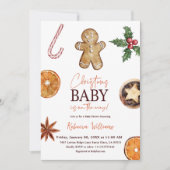 Christmas Little Gingerbread Winter Baby shower Kaart (Voorkant)
