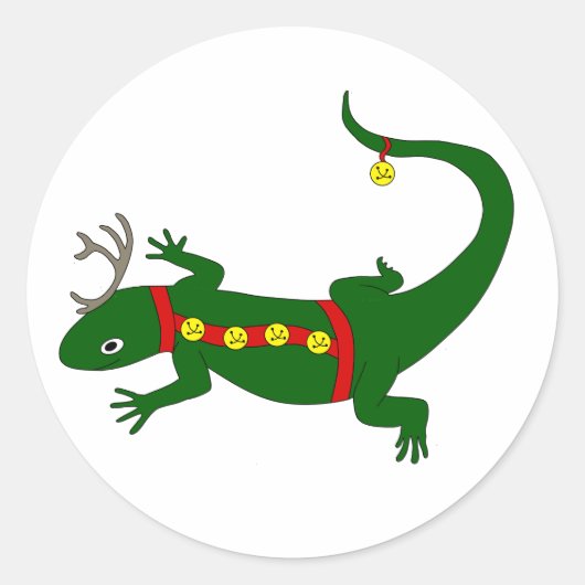 Christmas Lizard Stickers (Voorkant)