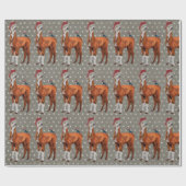 CHRISTMAS LLAMA & BIRD Wrappapier Cadeaupapier (Vlak)