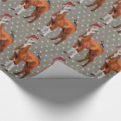 CHRISTMAS LLAMA & BIRD Wrappapier Cadeaupapier (Hoek)