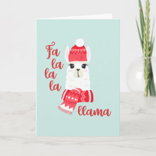 Christmas Llama Custom Photo Feestdagen Kaart