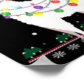 Christmas Llama Santa Hat Ugly Xmas Tree Alpaca Gi Poster (Hoek)