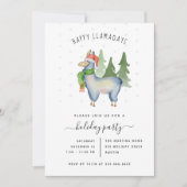 Christmas Llama | uitnodiging voor een feestdag (Voorkant)
