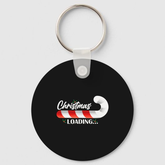 Christmas Loading Fir Tree Candy Cane  Sleutelhanger (Voorkant)