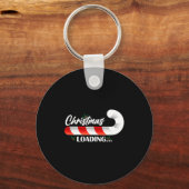 Christmas Loading Fir Tree Candy Cane  Sleutelhanger (Voorkant)