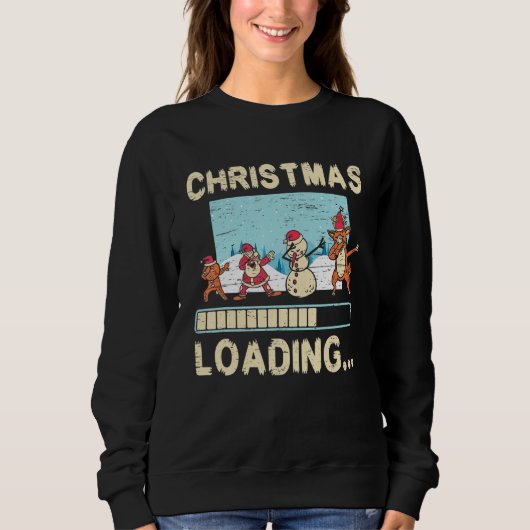 Christmas Loading Santa Claus Reindeer Holidays Trui (Voorkant)