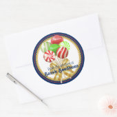 Christmas lollipops snoep snoepgoed boog ronde sticker (Envelop)