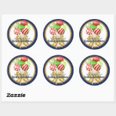 Christmas lollipops snoep snoepgoed boog ronde sticker (Vel)