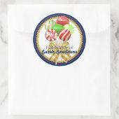 Christmas lollipops snoep snoepgoed boog ronde sticker (Tas)