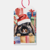 Christmas Lop Bunny Rabbit Cadeaulabel (Voorkant)