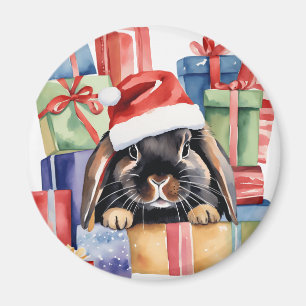 Christmas Lop Bunny Rabbit Magneet