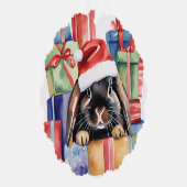 Christmas Lop Bunny Rabbit Ornament Kaart (Rechts)