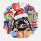Christmas Lop Bunny Rabbit Ornament Kaart (Voorkant)