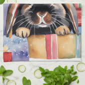 Christmas Lop Bunny Rabbit Theedoek (Gevouwen)