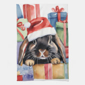 Christmas Lop Bunny Rabbit Theedoek (Verticaal)