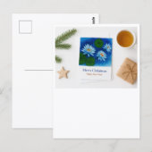 Christmas Lotus Postcard – Merry Christmas & Happy Briefkaart (Voorkant / Achterkant)