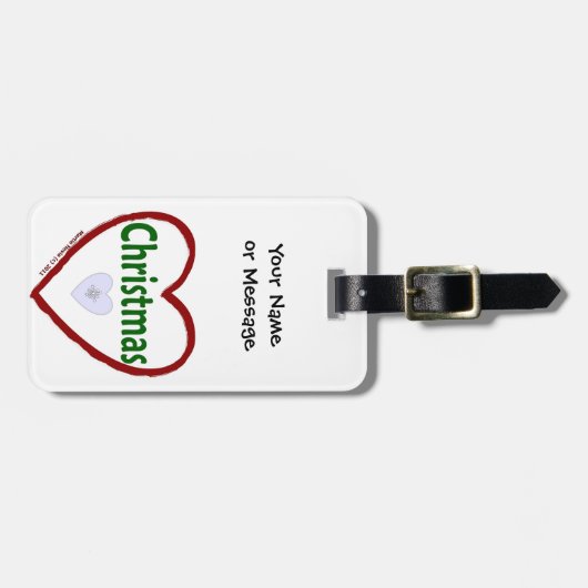 Christmas Love Bagagelabel (Voorkant horizontaal)